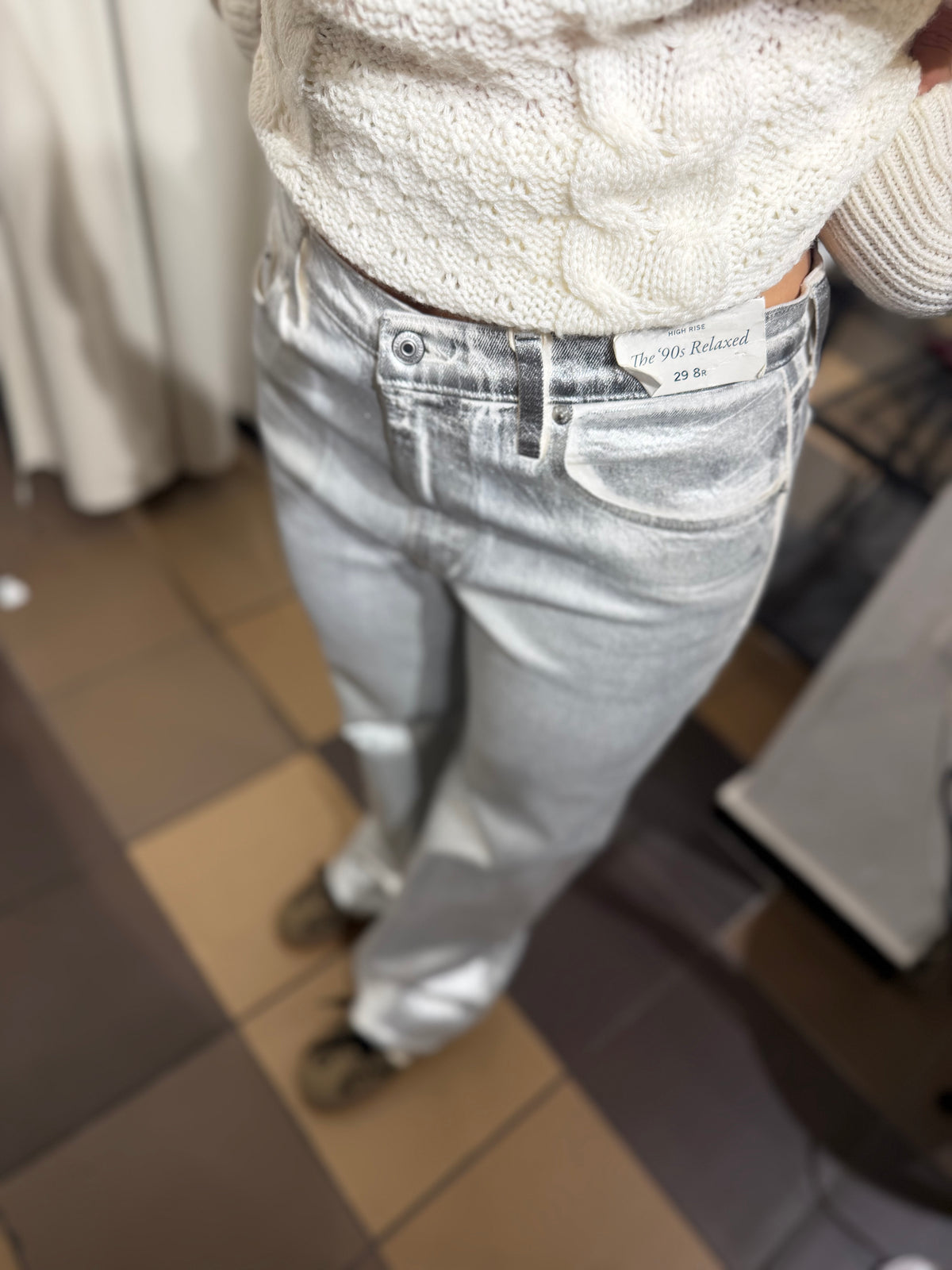 High Rise Abercrombie&Fitch Silver