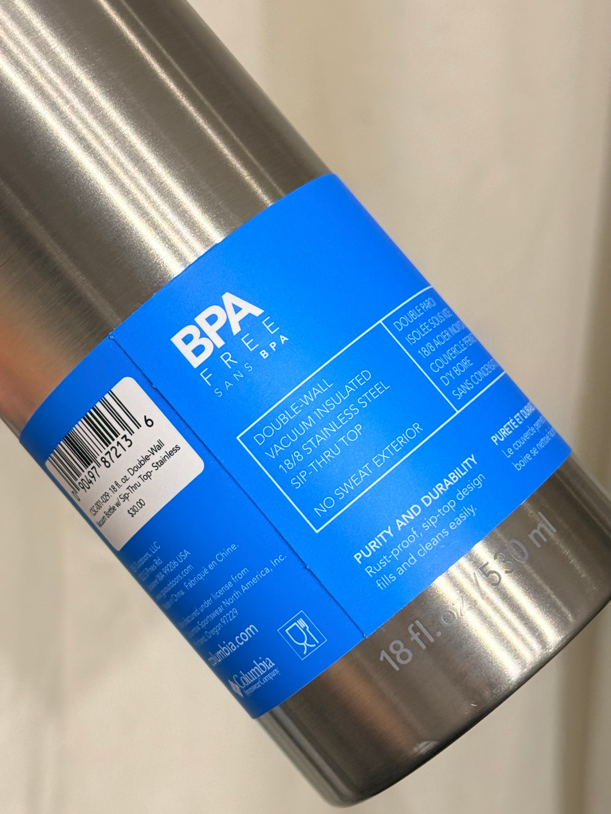 Termo Columbia Plateado 530ml