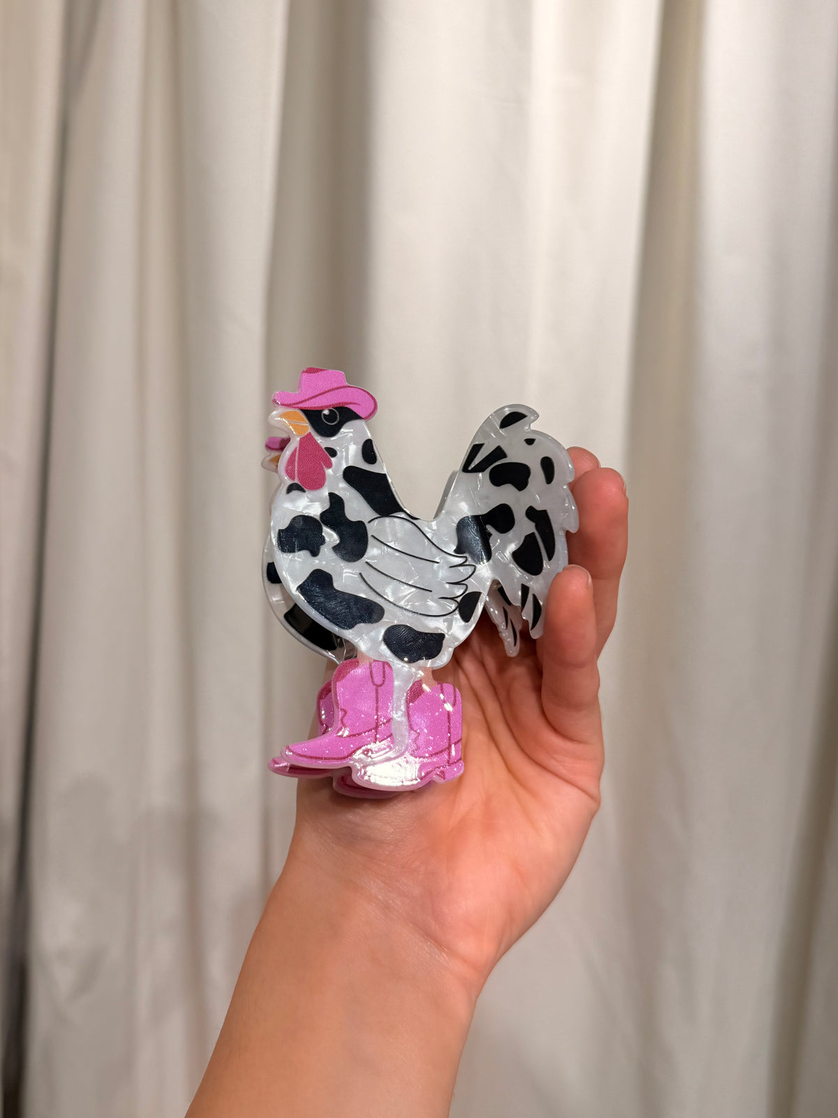 Hairclip gallina con botas