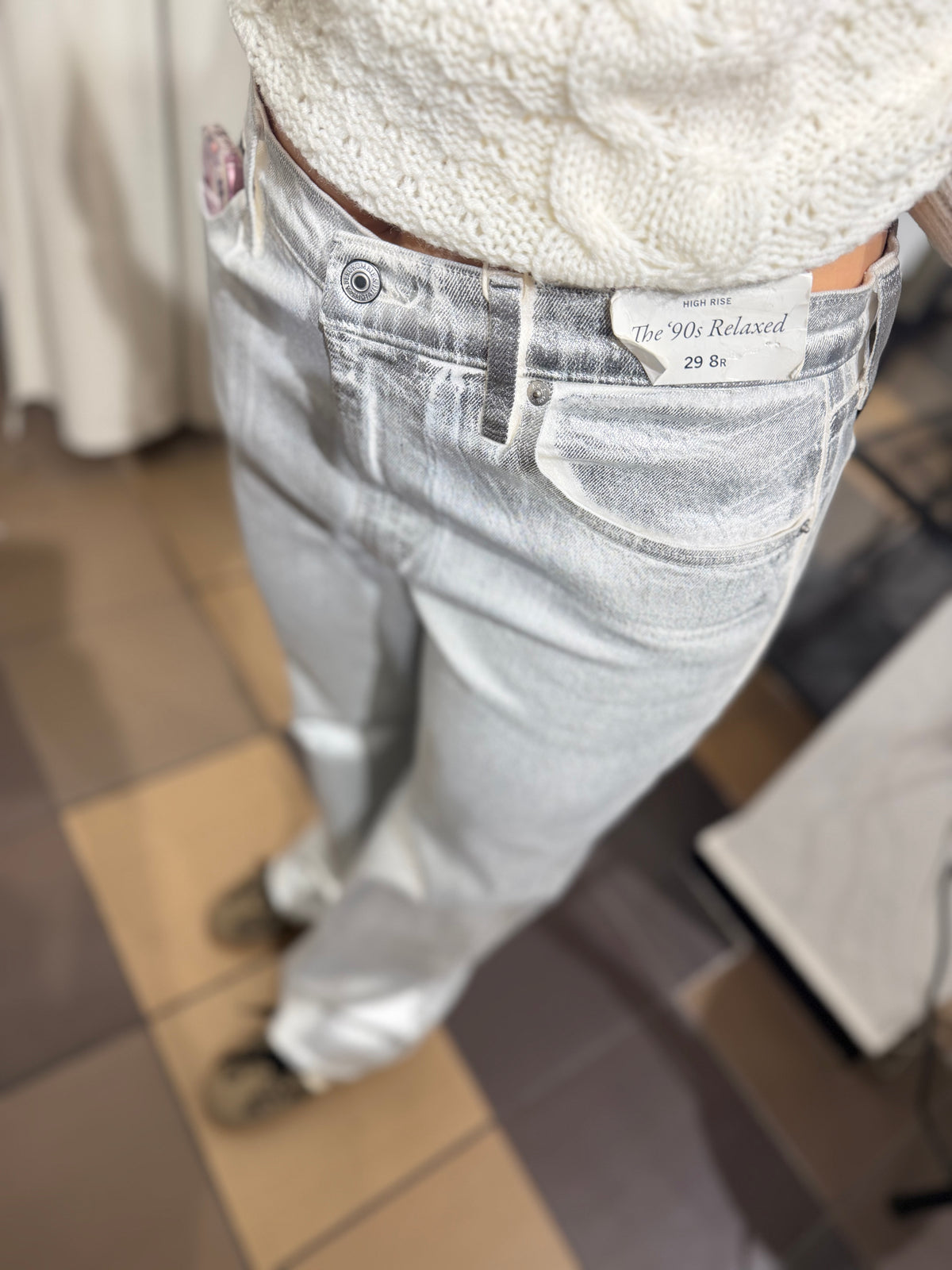 High Rise Abercrombie&Fitch Silver