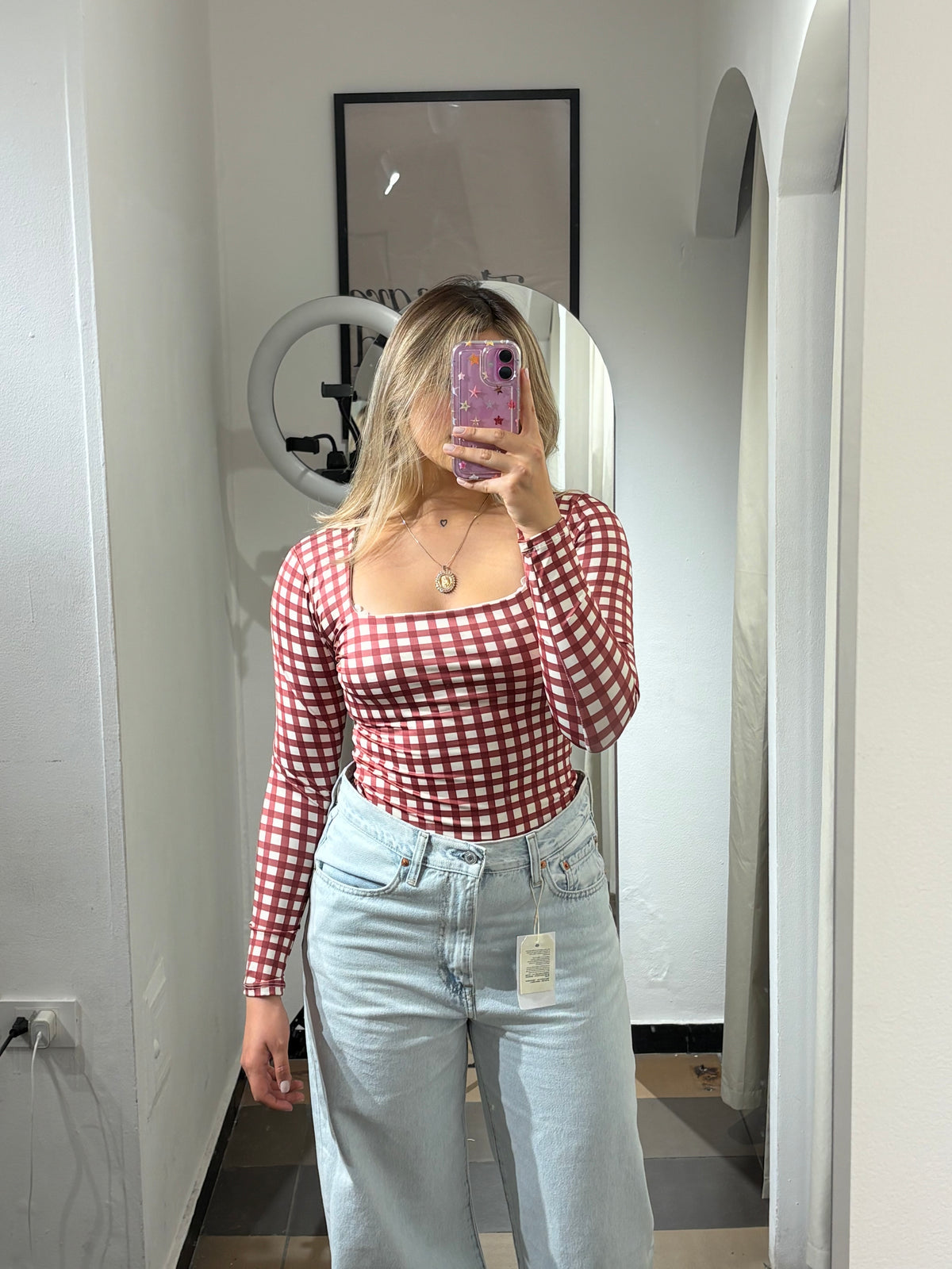 Body cuadros Talla Única