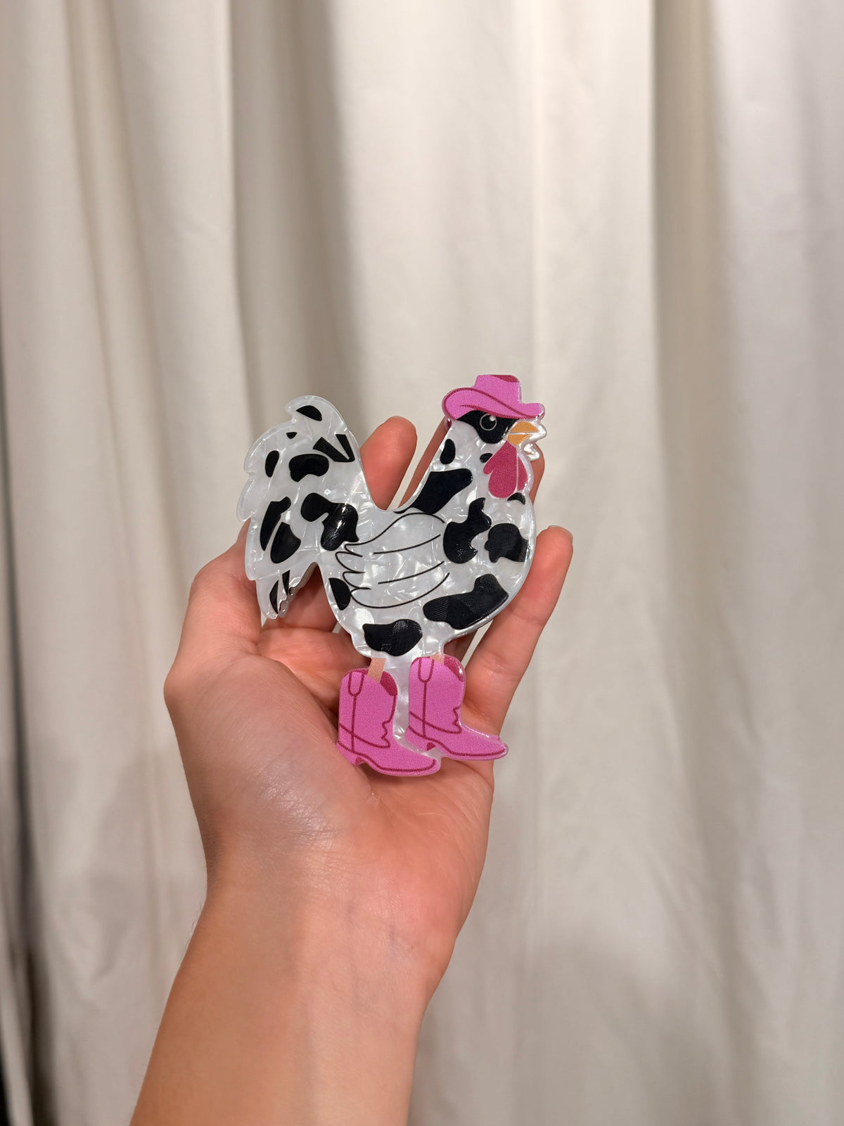 Hairclip gallina con botas