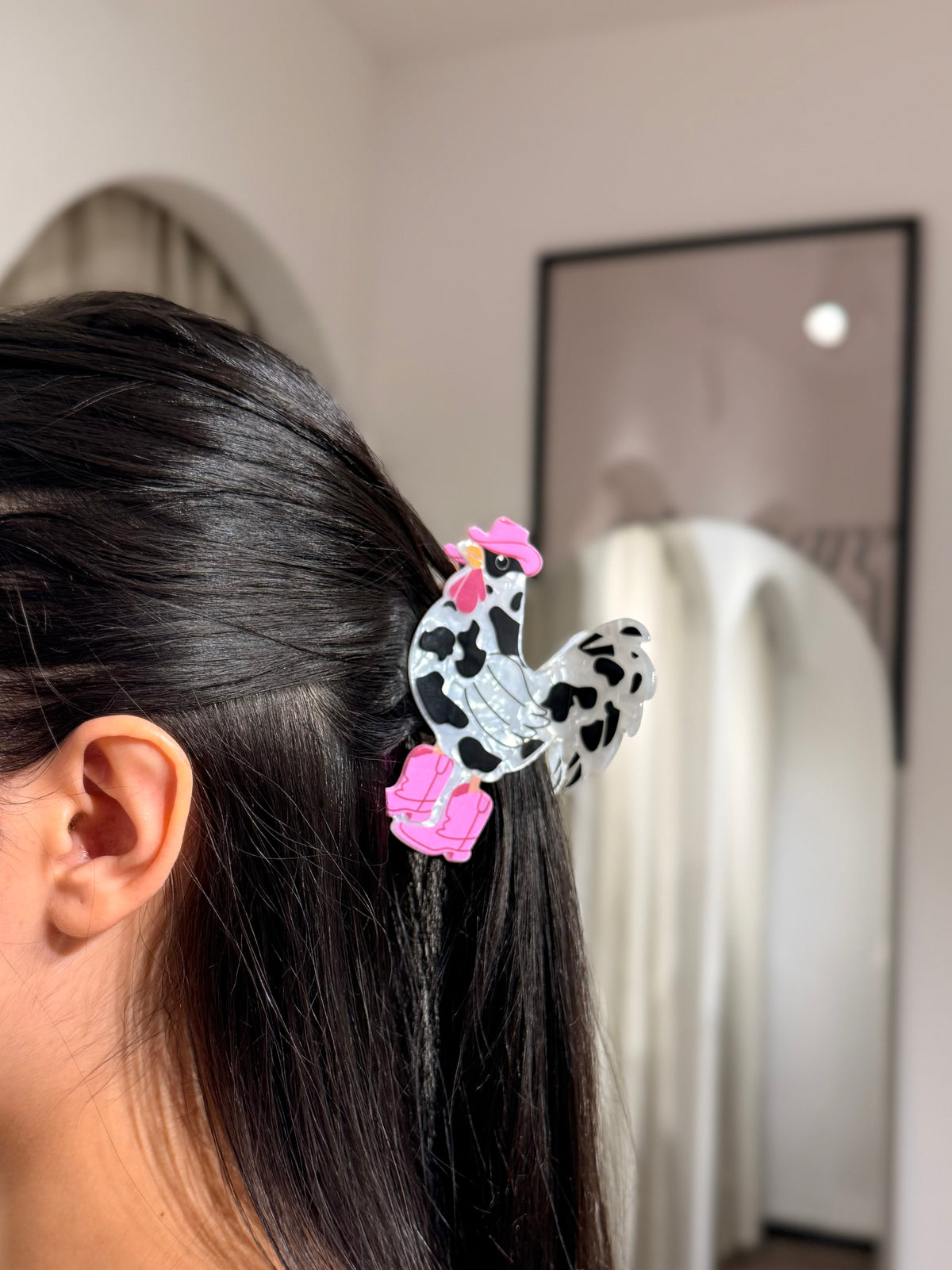 Hairclip gallina con botas