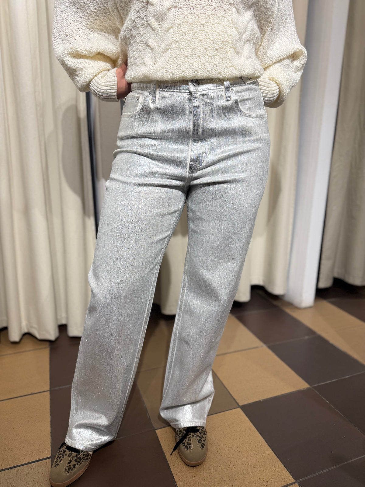High Rise Abercrombie&Fitch Silver