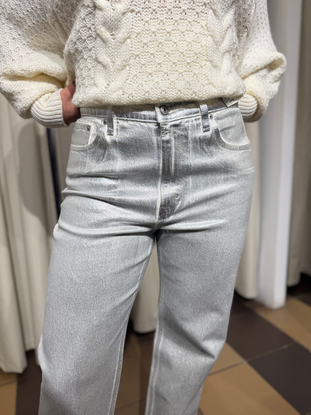 High Rise Abercrombie&Fitch Silver