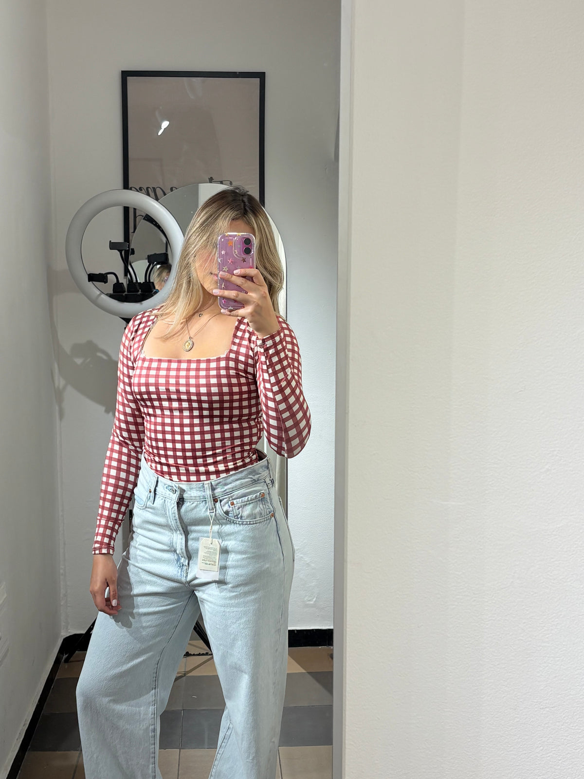 Body cuadros Talla Única